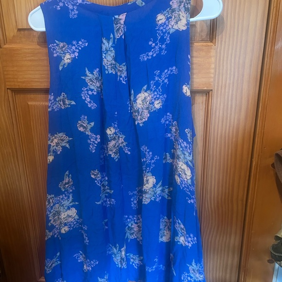 Free People Tops - Free People Royal Blue Floral Tunic